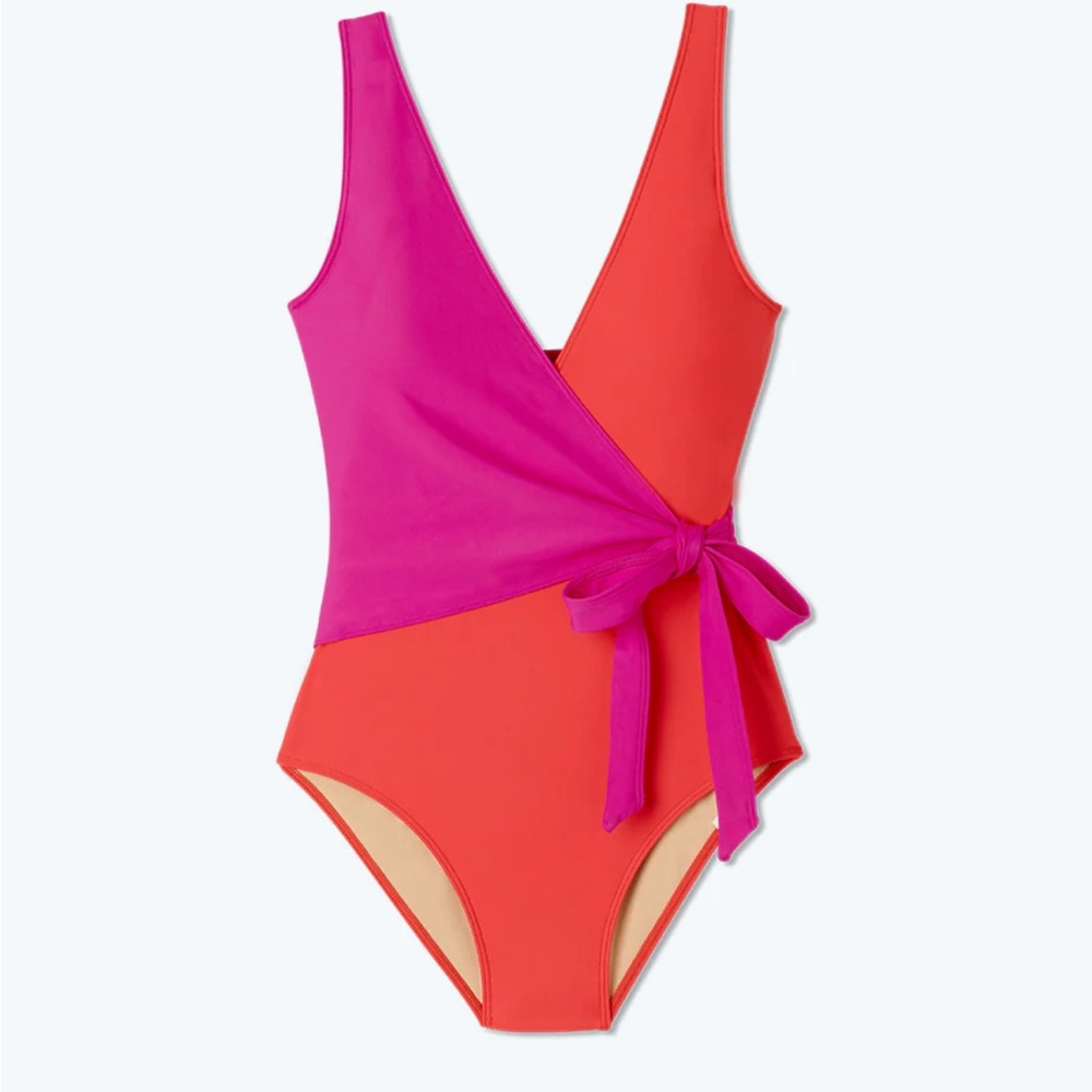 Summersalt Women's One Piece Swimsuit - Red and Pink, 8LT